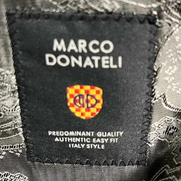 Marco Donateli Men’s Gray Suit Blazer & Trousers Set - 42T Jacket, 36T Pants - Picture 4 of 16